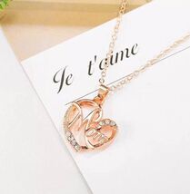 New Beautiful Heart MOM Rhinestone Necklace - Rose GoldPerfect Holiday Gift - $10.00