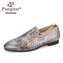 New style poker prints men PU shoes fashion men smoking slipper for banquet and  - £175.92 GBP
