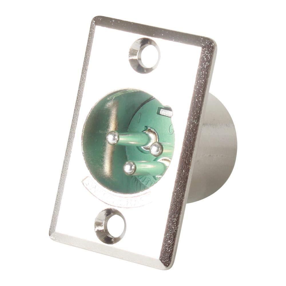 d3m Switchcraft 3 pin male three conductor XLR male jack. Rectangle - $5.97