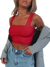 Skinny Basic Strappy Crop Tank Tops - £30.15 GBP
