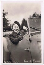 Postcard RPPC Pretty Lady In Car Long Live The Holidays - $5.65