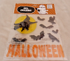 New Halloween Window Gel Clings Flying Witch Bats Crows Moon Spooky - £11.82 GBP