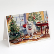 American Eskimo Christmas Cookies Greeting Cards Pack of 8 - $21.77