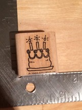 Birthday Cake Birthday Party Woodblock Rubber Stamp - Crafting Crafts - £4.00 GBP