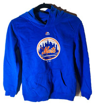 MAJESTIC New York Mets Juventud Chaqueta con Capucha Azul Medio - £21.66 GBP