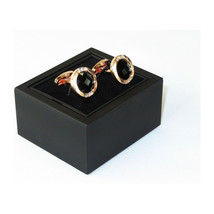 Mens Cufflinks by Vitorofolo for French Cuff Shirt V39-11 gold Plated,Stoned image 2