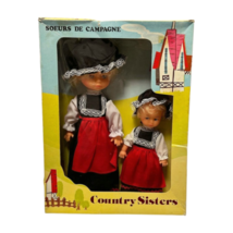 Vintage Doll 2 Country Sisters Box Set Big &amp; Little Sisters France Costumes Hong - $68.26