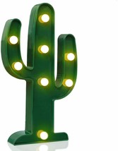 Novelty Place Designer Cactus Marquee Sign Lights Warm White LED Lamp - $8.86