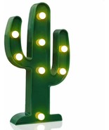 Novelty Place Designer Cactus Marquee Sign Lights Warm White LED Lamp - $8.86