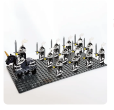 13pcs Vintage Castle Kingdoms Knights figure sword Horse Building Block Fit Lego - £22.34 GBP