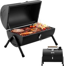 Portable Charcoal Grill, Tabletop Outdoor Barbecue Smoker, Small Bbq Grill For - £63.32 GBP
