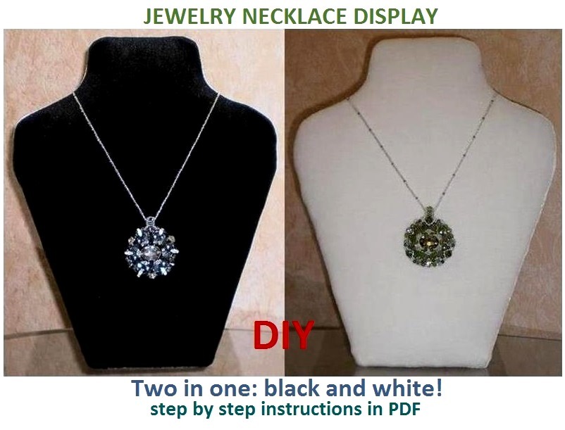 Tutorial Necklace Jewelry display bust, Make a Vendor Display , 2 in 1, ... - $5.00