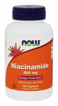 Now Foods Niacinamide 500mg, Vitamin B-3 Capsules, 100-Count - £11.55 GBP