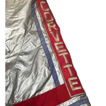 Vintage Sutton Place Corvette Racing Silver RARE Jacket Distressed Large... - £220.57 GBP