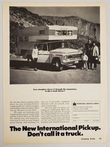 1968 Print Ad International Harvester Pickup Truck with Camper Top Happy Family - £12.42 GBP