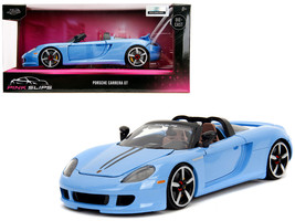 Porsche Carrera GT Convertible Blue w Black Stripes Pink Slips Series 1/24 Dieca - £28.99 GBP