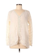 NWT Johnny Was Laurel Amari Blouse in Natural Embroidered Eyelet V-neck Top S - £116.81 GBP