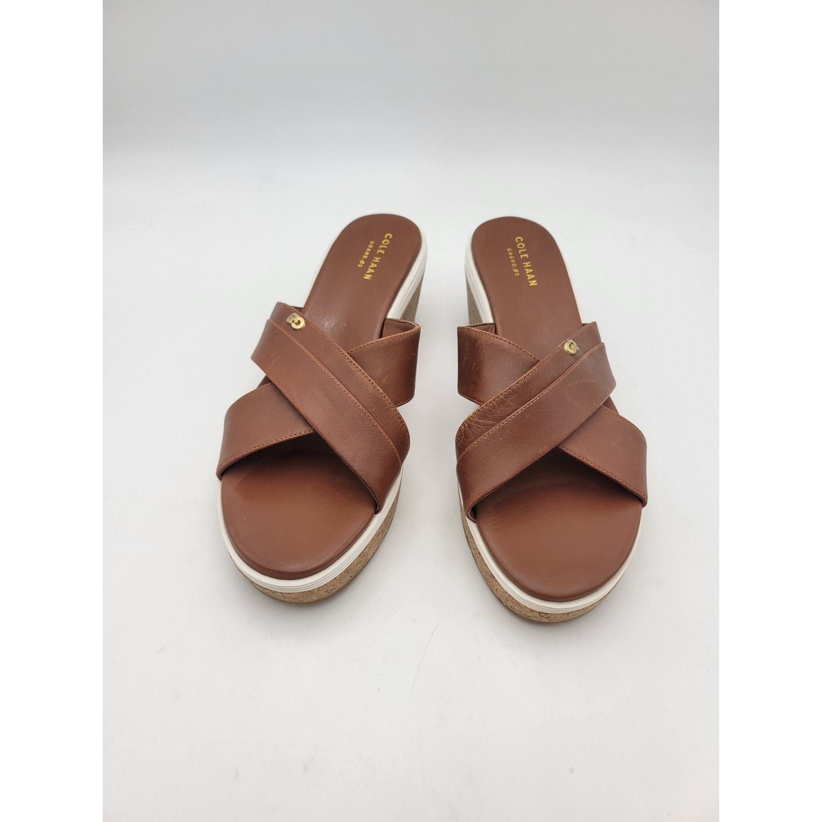 Cole Haan Briella Grand OS Brown Sandal Wedge Slide SZ 8 B Item image 3