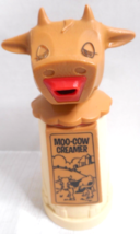 Whirley Industries Moo Cow Plastic Dairy Creamer 8oz Sippy Cup USA Vintage 70&#39;s - £15.68 GBP