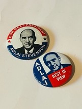 Political Pin Button Pinback President Campaign 1961 Adlai Stevenson Ken... - £13.14 GBP