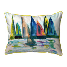 Betsy Drake Sail With The Crowd Extra Large Zippered Pillow 20x24 - £48.89 GBP