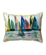 Betsy Drake Sail With The Crowd Extra Large Zippered Pillow 20x24 - £48.66 GBP