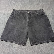 Vintage Wrangler Hero Shorts Men 44 Black Stone Wash 90s High Rise 10 &quot; Inseam - £17.26 GBP