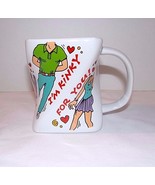 Kinky For You Retro Dancers Mug Dakin Love Hearts Candy Square Twist Cup... - $18.80