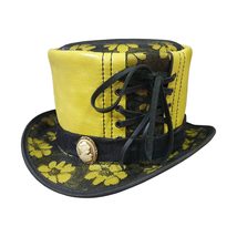 Steampunk Unisex Leather Top Hat - £261.38 GBP