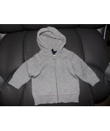 Carter&#39;s Gray Knit Hooded Zip Sweater Jacket Size 3 Months Boy&#39;s EUC - $21.84