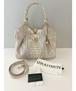 Brahmin Celia Melbourne Moonrise Croc Embossed Leather Satchel Shoulder ... - $178.07