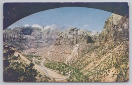 Zion National Park Utah Window in Zion Tunnel Scenic View 1947 Vintage Postcard - £11.38 GBP