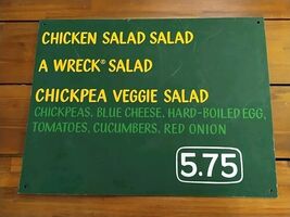 Potbelly Sandwich Works 2000s Official Salad Hanging Menu Board Sign 20&quot;... - $104.70 CAD