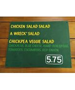 Potbelly Sandwich Works 2000s Official Salad Hanging Menu Board Sign 20&quot;... - $104.06 CAD