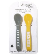 Two Pack, Bella Tunno Tunno Tots Silicone Spoon, Grey / Yellow, YUMMY / ... - £8.77 GBP