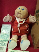 Vintage Coleco Cabbage Patch Kid Doll Boy 1984 Box w/ Birth Certificate - $39.00