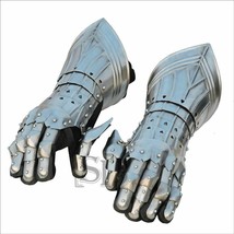 Medievale Gauntlet Guanti Cavalieri Templari Gotico Snodato Dito Set On ... - $112.64