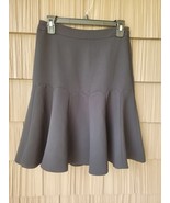 Talbots Skirt Womens 2 Black Mermaid  Flare Polyester Office Wear Scallo... - $450.46 MXN