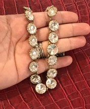 J.Crew Crystal Vintage Sliver  Necklace Up To 20” Long - £43.15 GBP