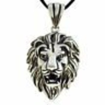 Lion Pendant Mens Necklace Stainless Steel Jewelry - £19.95 GBP