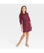 Girls&#39; Medium (7/8)  Burgandy Crochet Sweater Dress  - $20.50 CAD