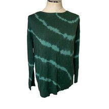 J. Jill Kale Green Tie-Dye Striped Boat-Neck Pullover Sweater Size XS - £20.53 GBP