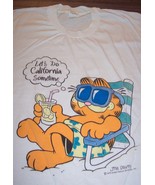 VINTAGE GARFIELD Beach Let&#39;s Do California Sometime  T-Shirt MENS LARGE ... - $203.10 CAD