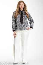 NWT $168 MYNT 1792 Womens Plus White Pants Office 24W Houndstooth 24 W Tall  - £129.42 GBP