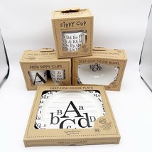 Sugarbooger Deep Dish Plate Bowl Sippy Cup Set Alphabet Theme Lot Of 4 - $49.99