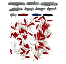 Battleship Game Pieces Vintage Lot Of Over 100 Pcs Ships Markers Collectible E56 - $19.99
