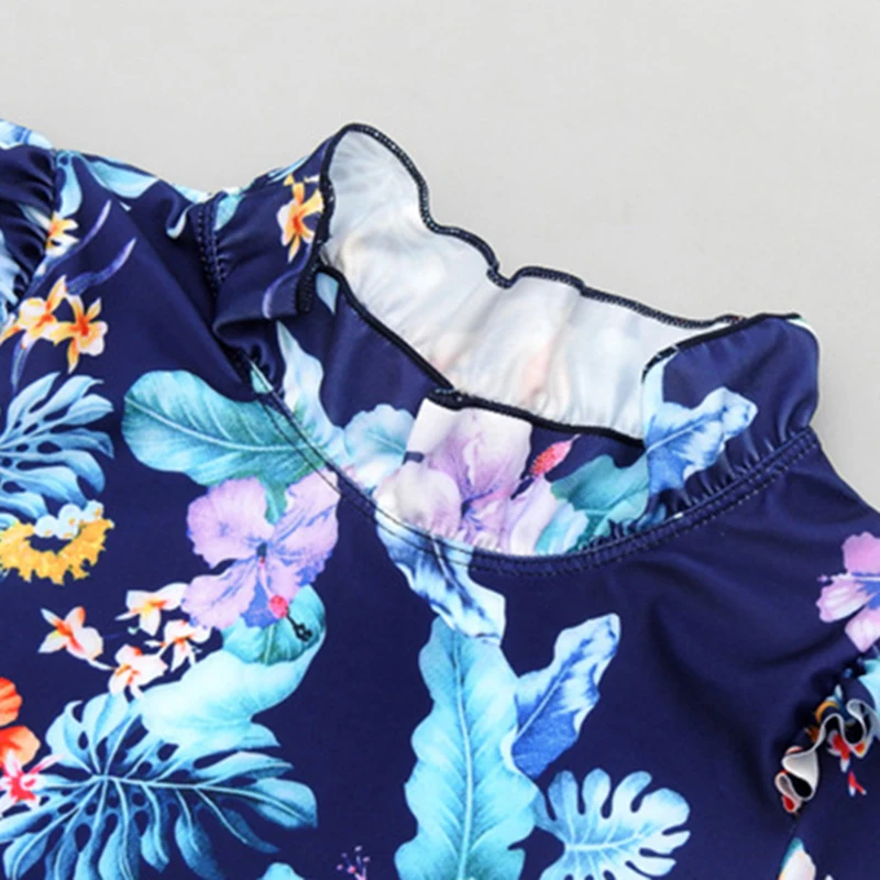 Sporting Little Girl Full Body Rash Guard Children Swimwear Long Sleeve UV Prote - £37.75 GBP