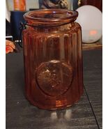 San Miguel Authentic Amber Orange Colored 100% Recycled Glass Jar Tealig... - €23,12 EUR