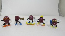 Lot of 5 vintage 1988 Applause The California Raisins action figures 2" Tall - $19.80