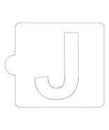 J Letter Alphabet Stencil for Cookies or Cakes USA Made LS107J - £3.18 GBP